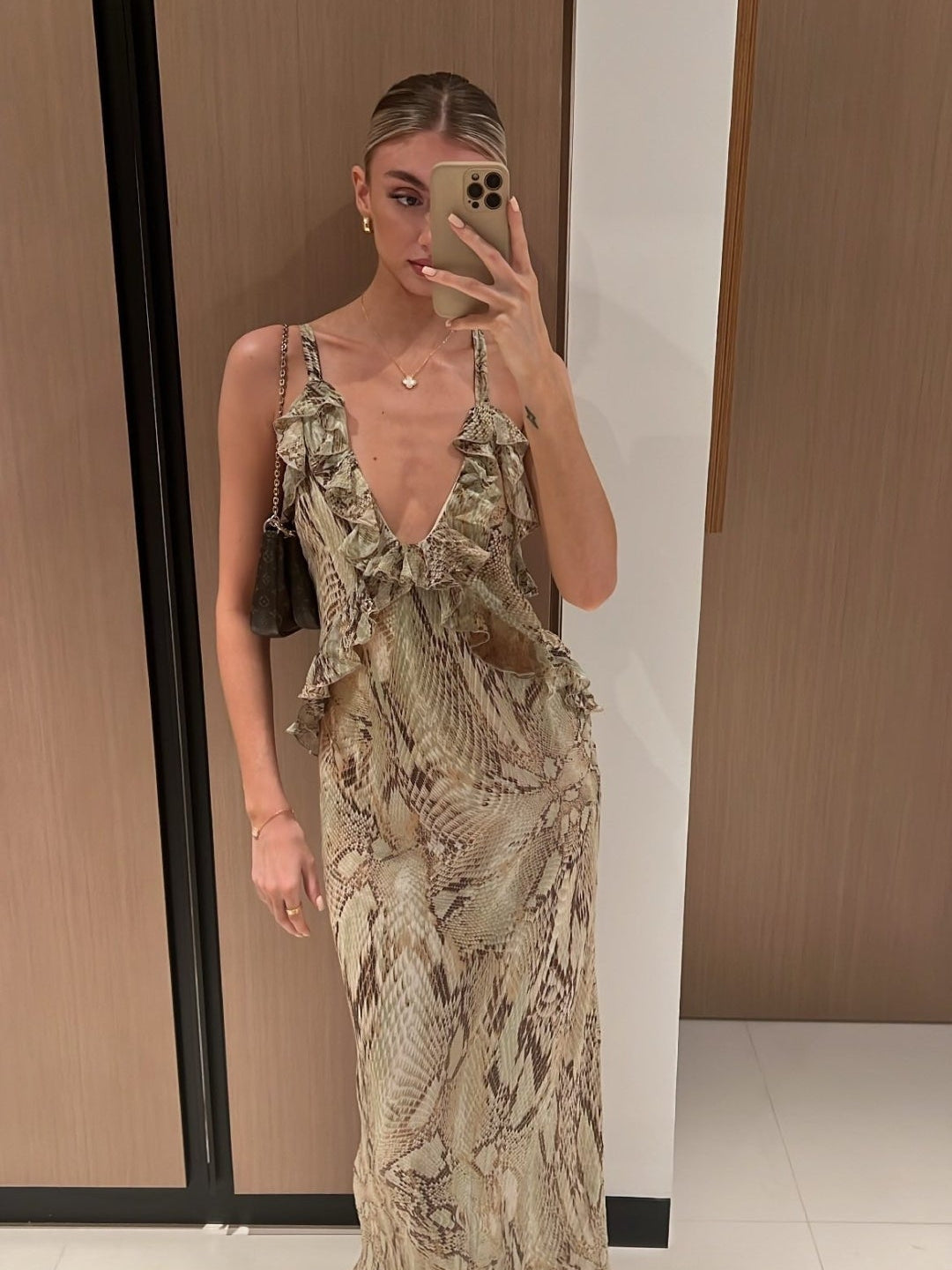 Desired Dress - Brown Snake Print – ANITAS